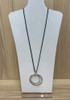 Silver Double Ring Necklace 