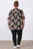 Plus Size Short Sleeve Top In Wild Roses