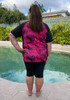Plus Size Neon Palms Swim Rashie