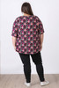 Plus Size Watercolour Roses Scoop Neck Top