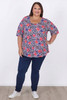 Plus Size Purple Animal Print Bloom Stretch Top