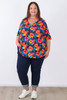 plus size Hibiscus Garden Stretch Top