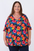 plus size Hibiscus Garden Stretch Top