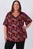 plus size frangipani short sleeve top