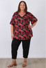 plus size frangipani short sleeve top
