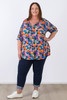 plus size gingham floral top