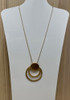 Gold Circle Pendant Necklace 