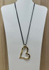 Irregular Heart Pendant Necklace In Gold