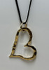 Irregular Heart Pendant Necklace In Gold