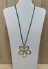 Gold Flower Pendant Necklace