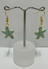 Teal Starfish Earrings 