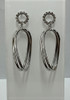Twisted Oval Earrings In Silver From Curvaceous