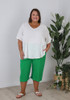 Plus Size Lightweight Emerald Crop Pant