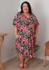 Short Sleeve Hibiscus Floral Dress