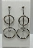 Silver Drop Duo Circle Earrings From Curvaceous