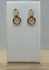 Gold Double Loop Drop Earrings From Curvaceous