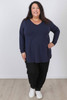 plus size long sleeve v neck top  Curvaceous