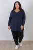 plus size long sleeve v neck top  Sizes 18 to 32 