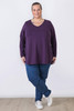 Plus Size Purple Cotton Top
