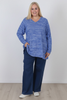 Super Soft Blue V Neck Stretch Top