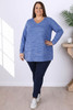 Super Soft Blue V Neck Stretch Top