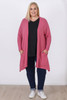 Plus Size Pink Lightweight Cardigan