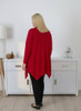 plus size Lightweight Drape Cardigan – Red