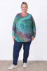 Plus Size Coastal Colour Blend Long Sleeve Top