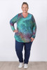 Plus Size Coastal Colour Blend Long Sleeve Top