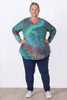 Plus Size Coastal Colour Blend Long Sleeve Top