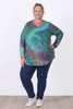 Plus Size Coastal Colour Blend Long Sleeve Top