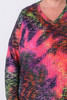 Plus Size Colour Fusion Long Sleeve Top