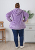 Plus Size Removeable Hood Snuggly Lilac Jacket