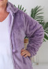 Plus Size Removeable Hood Snuggly Lilac Jacket