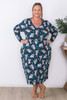 Plus Size Cute Koala Textured Waffle Cotton Nightie