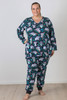 Plus Size Cute Koala Stretch Cotton Waffle Pyjamas