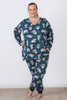 Plus Size Cute Koala Stretch Cotton Waffle Pyjamas