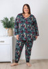 Plus Size Tulip Garden Stretch Cotton Waffle Pyjamas