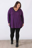 Plus Size Two Tone Swing Top In Purple and Black Size 18 to 32