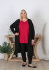 Plus Size Black Casual Layering Jacket