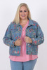 Plus Size Garden Bloom Stretch Denim Jacket