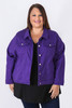 Plus Size Your Go To Stretch Denim Jacket Purple