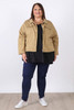 Plus Size Your Go To Stretch Denim Jacket Latte 