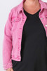 Plus Size Your Go To Stretch Denim Jacket Pink Wash