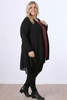 Plus Size Black Polka Dot Burnout Velvet Jacket