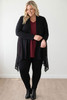 Plus Size Black Polka Dot Burnout Velvet Jacket