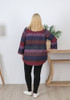 Plus Size Textured Purple Mix Blended Stripe Top