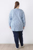 Plus Size Blue Casual Long Sleeve Top Sizes 18 to 32