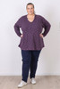 Plus Size Purple Casual Long Sleeve Top Sizes 18 to 32 