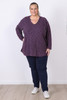 Plus Size Purple Casual Long Sleeve Top Curvaceous 